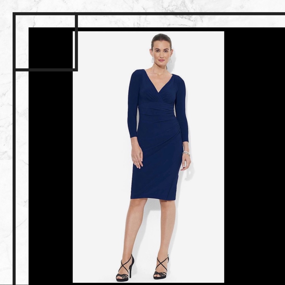 🔹NWT🔹Lauren Ralph Lauren Jersey Ruched Dress